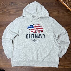 Old Navy Graphic Pullover Americana Hoodie size Large